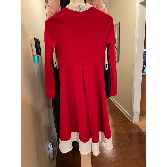 Girls Red Holiday Dress w/ White Bow Santa Style 13Y SHEIN - Picture 2 of 5